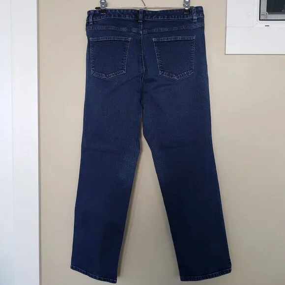 EUC women's Talbots Simply Flattering 5-pocket straight jeans 12P - Picture 5 of 13